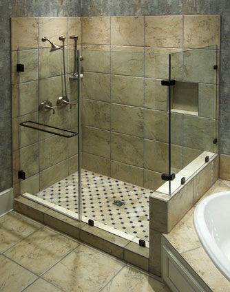 Custom Bathroom Designs on Custom Shower Doors Can Be Manufactured To Fit Any Shower Space You