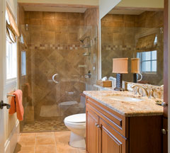 custom shower stall in master bath