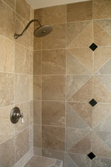 designer tile shower